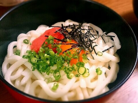 ランチにぴったり すぐできるめんたい釜玉うどん レシピ 作り方 By くり27 楽天レシピ